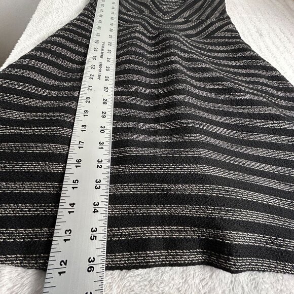 Halogen Womens Black White Striped Textured Sleeveless A-Line Mini Dress Size 6 - Picture 9 of 9